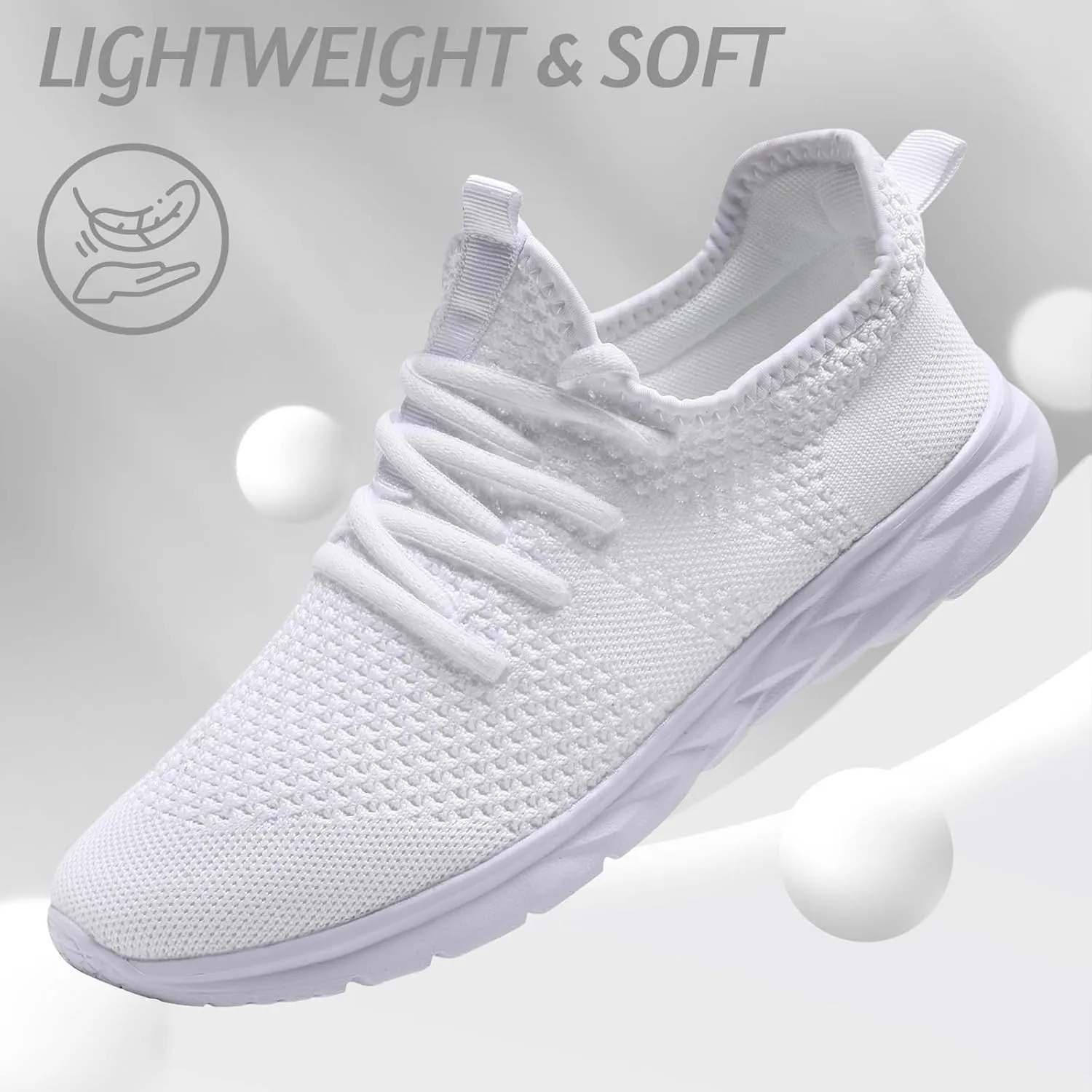 Womens Running Shoes Lightweight Tennis Shoes Slip On Walking Shoes Breathable Sneakers for Gym Travel Work