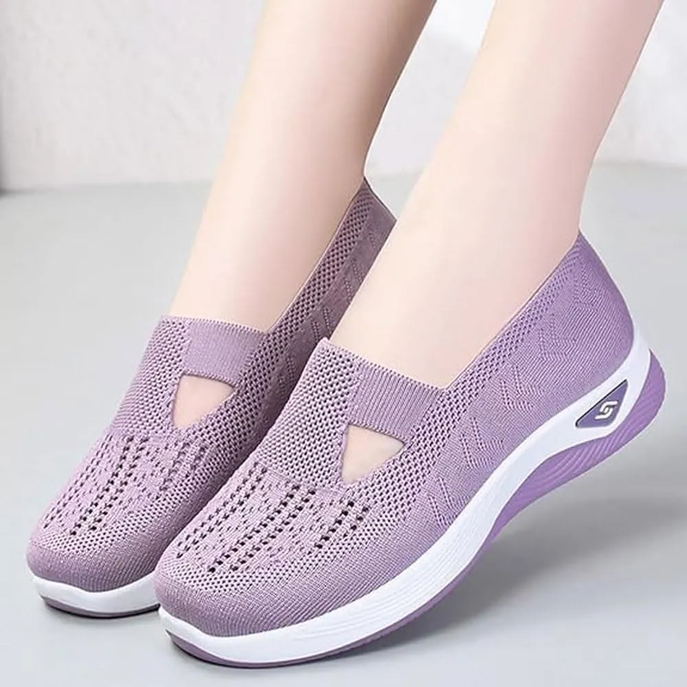 Womens Sandals, Womens Shoes, Women's Comfortable Breathable Slip-On Knitted Sneakers