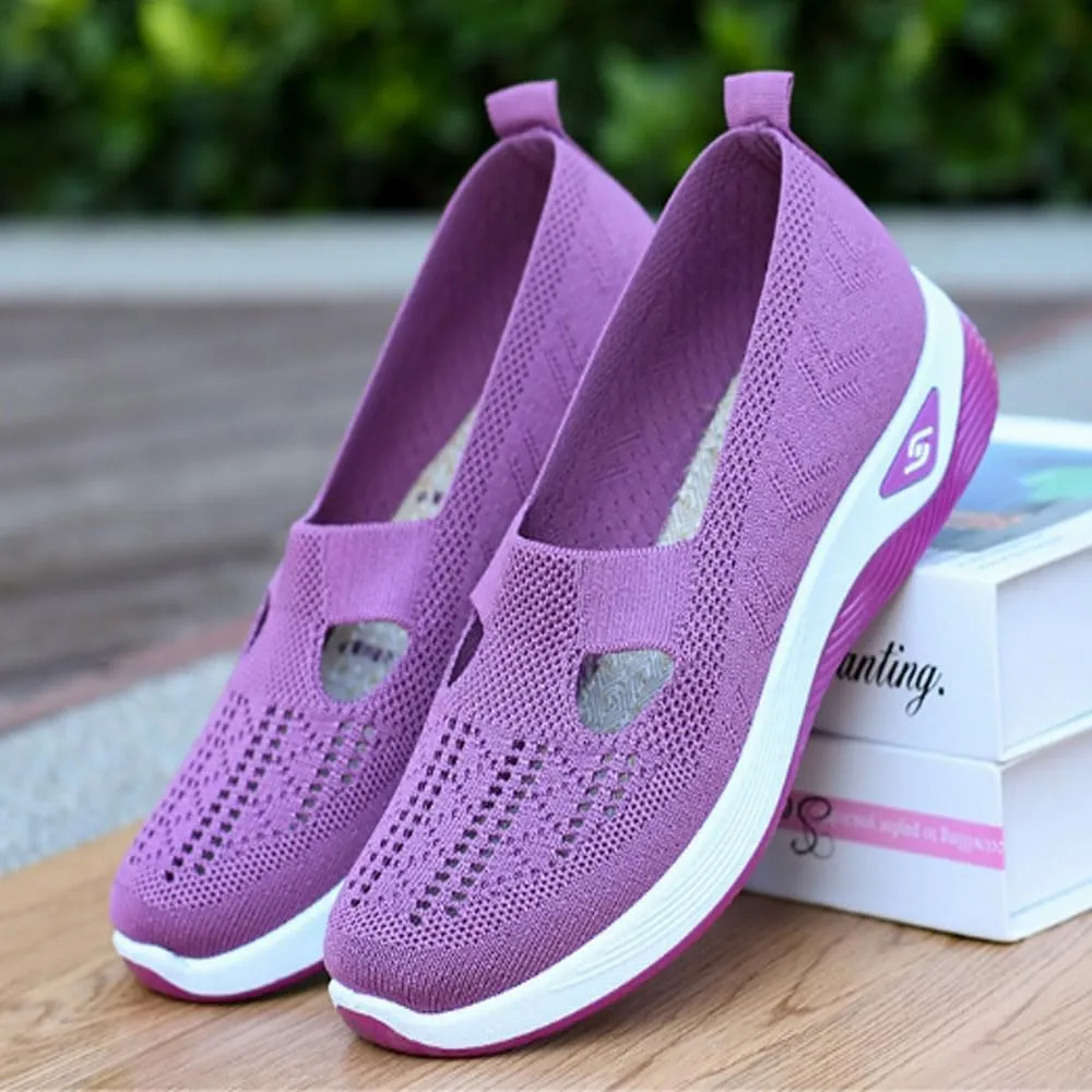 Womens Sandals, Womens Shoes, Women's Comfortable Breathable Slip-On Knitted Sneakers
