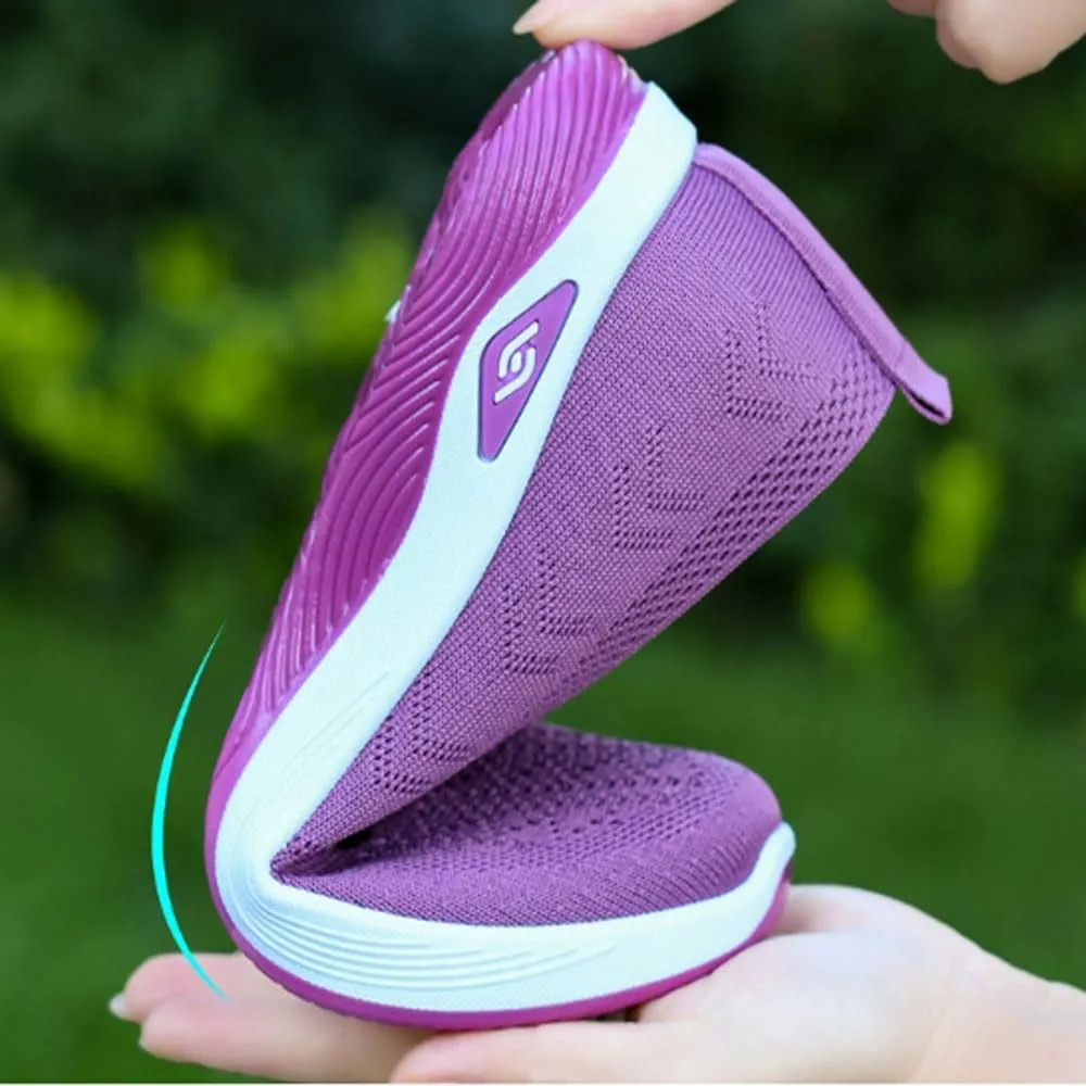 Womens Sandals, Womens Shoes, Women's Comfortable Breathable Slip-On Knitted Sneakers