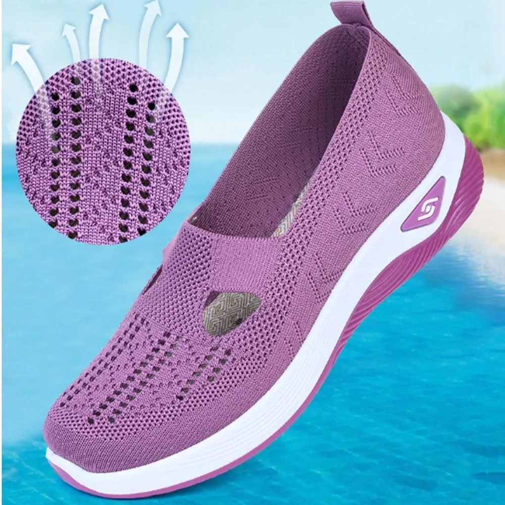 Womens Sandals, Womens Shoes, Women's Comfortable Breathable Slip-On Knitted Sneakers