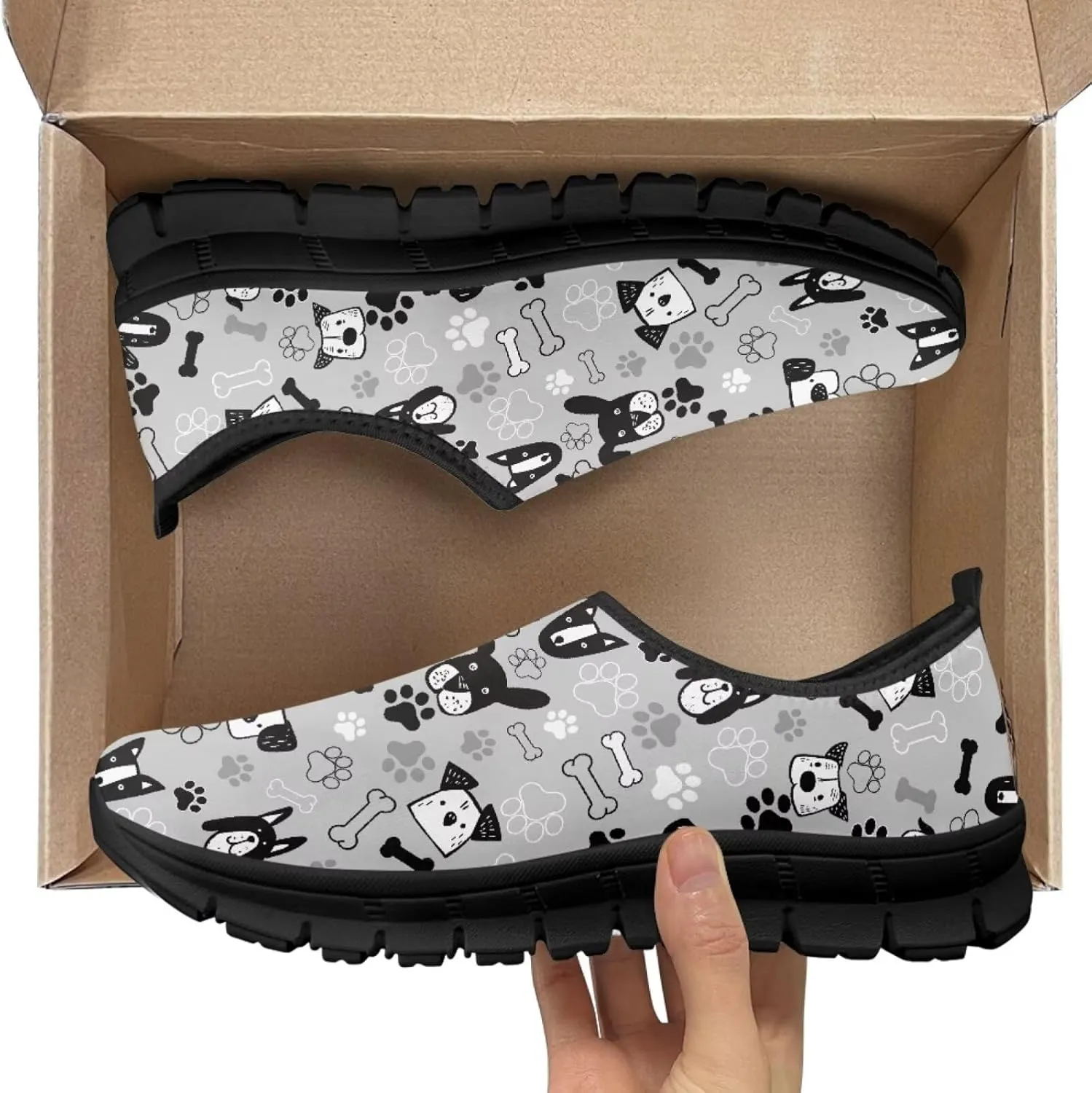 Women's Slip On Shoes Casual Low Top Flat Sneakers Non-Slip Comfort Breathable Footwear for Walking Tennis