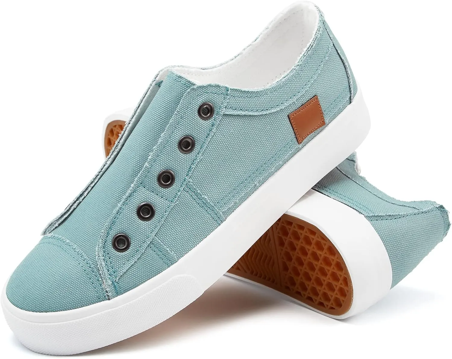 Women's Slip on Shoes Non Slip Fashion Canvas Sneakers Low Top Casual Shoes