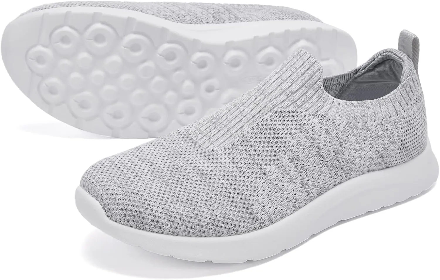 Women's Slip On Shoes, Stretch Knit Walking Shoes, Comfort Sneaker for Work, Travel, Commute