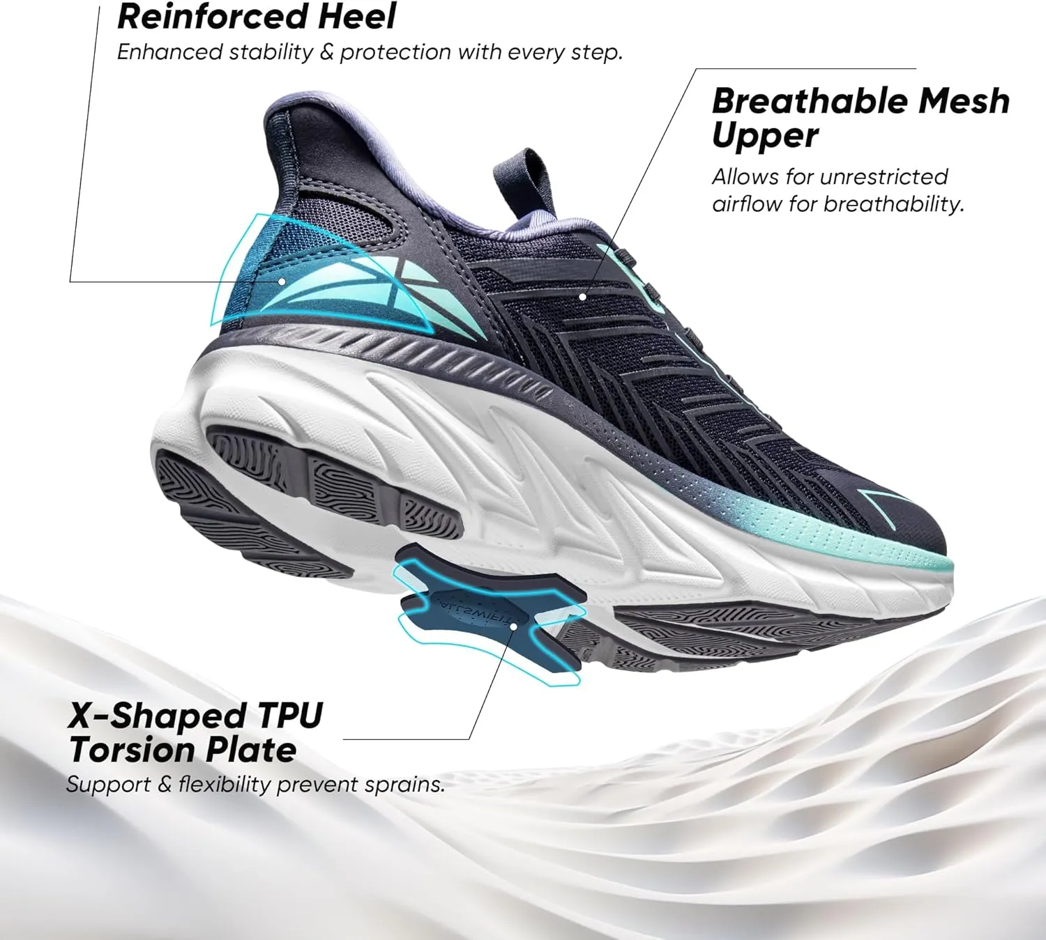 Women's Slip On Walking Shoes Running Comfortable Tennis Breathable Non Slip Athletic Gym Workout Cross Training Fashion Sneakers