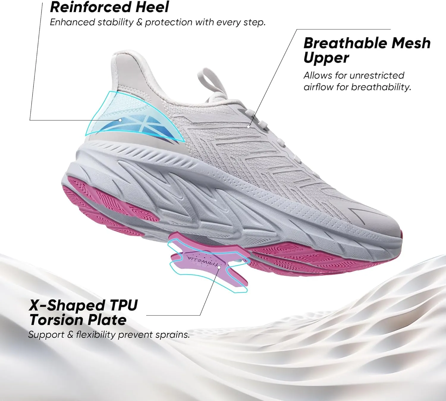 Women's Slip On Walking Shoes Running Comfortable Tennis Breathable Non Slip Athletic Gym Workout Cross Training Fashion Sneakers