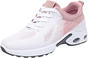 Womens Sneakers Air Cushion Running Shoes Mens Lightweight Tennis Walking Shoes Mesh Breathable Gym Work Fashion Sneakers Training Comfortable Walking Shoe Non Slip Workout Casual Sport Shoe
