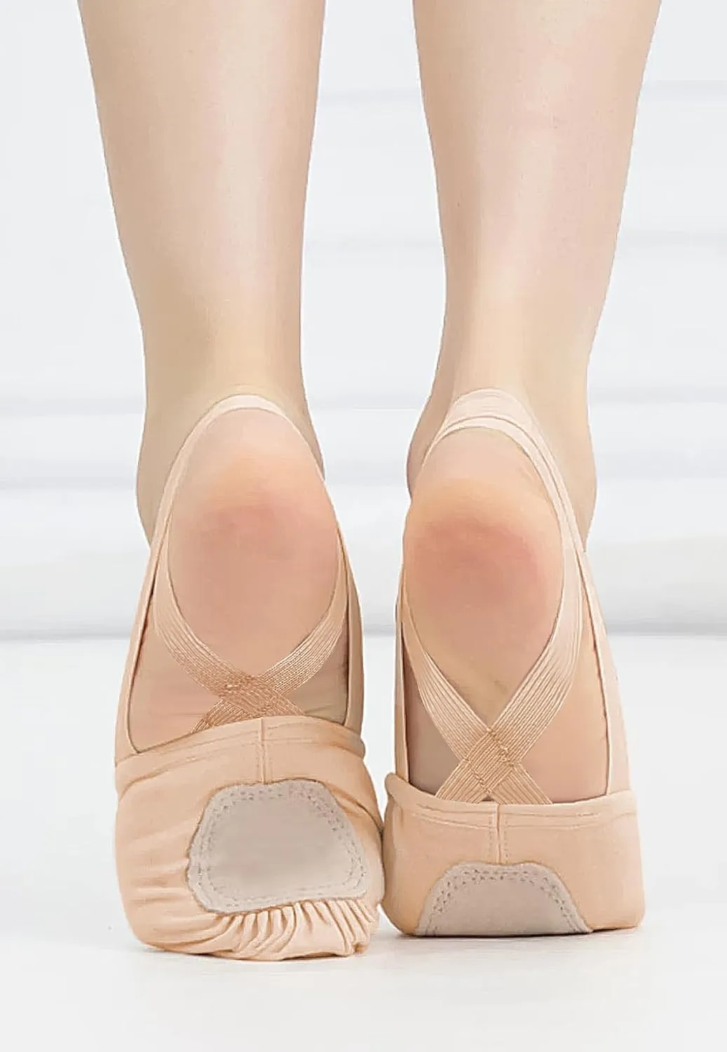 Women's Stretch Canvas Half Dance Soles Pirouette Lyrical Turners Ballet Shoes