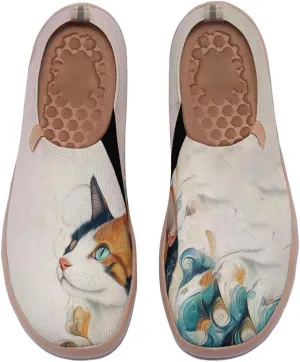 Women's Stylish Cute Slip-On Loafers Breathable Summer Ready Walking Sneakers Breathable Knitted Comfort Shoes | Cat Serises