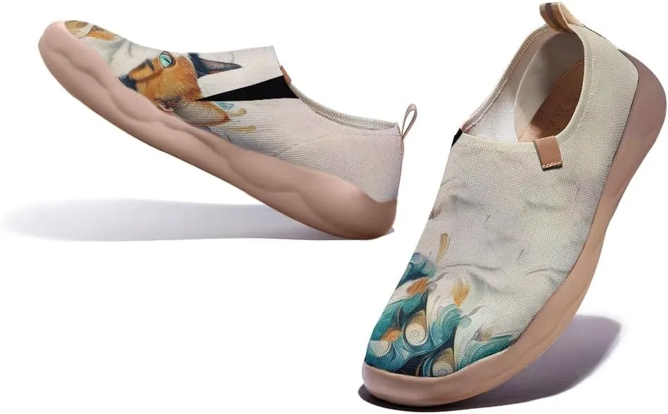 Women's Stylish Cute Slip-On Loafers Breathable Summer Ready Walking Sneakers Breathable Knitted Comfort Shoes | Cat Serises