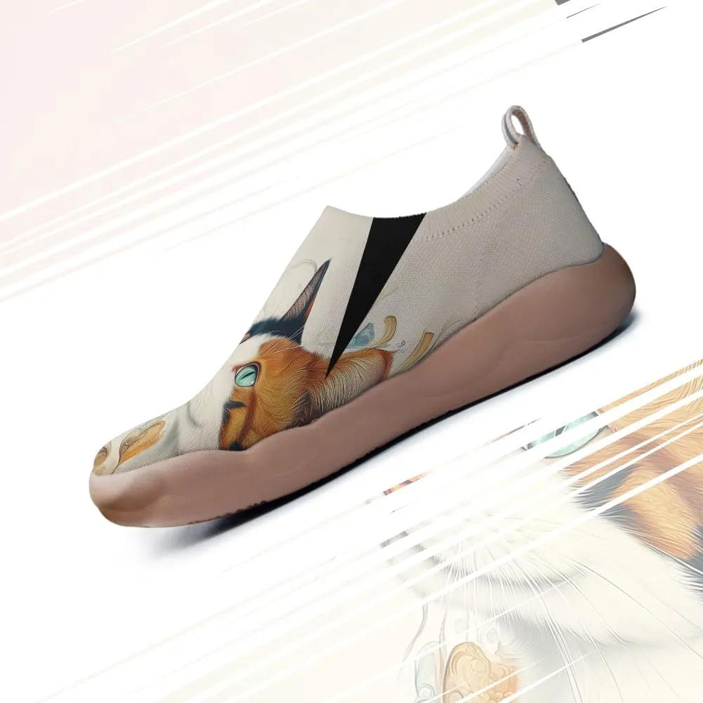 Women's Stylish Cute Slip-On Loafers Breathable Summer Ready Walking Sneakers Breathable Knitted Comfort Shoes | Cat Serises