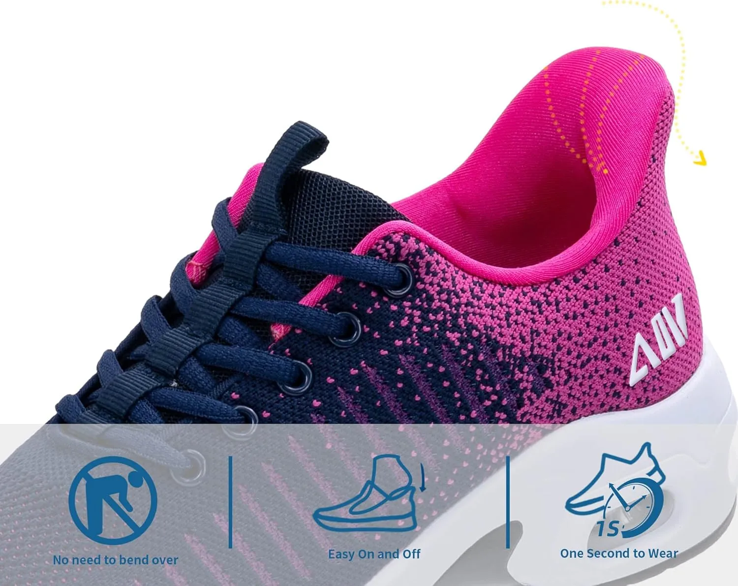 Women's Walking Shoes | Slip On | Fashion Sneakers | Running Tennis Shoes US 6-11