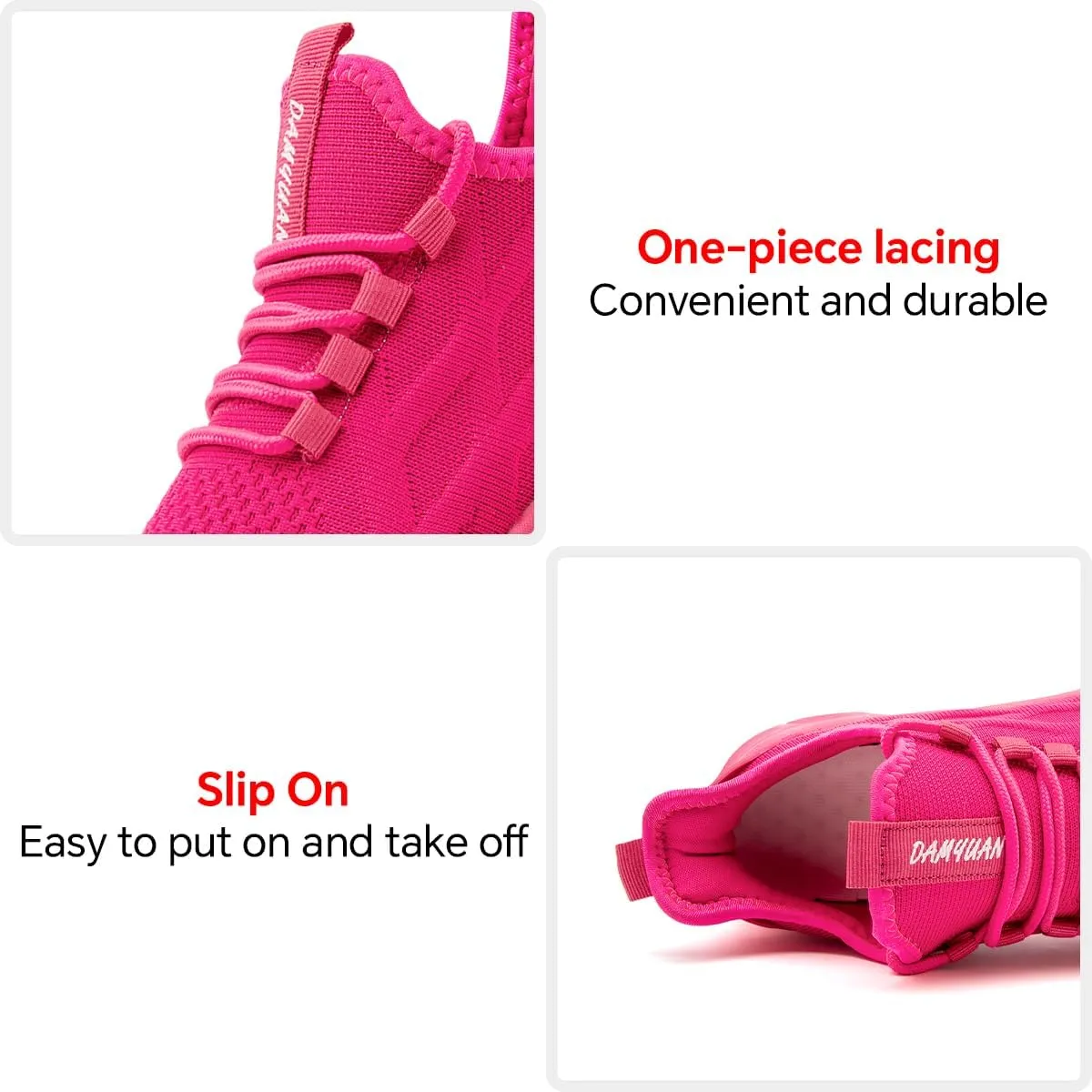 Women's Walking Shoes Slip On Tennis Sneakers Gym Workout Lightweight Non Slip Mesh Breathable Running Shoes for Women