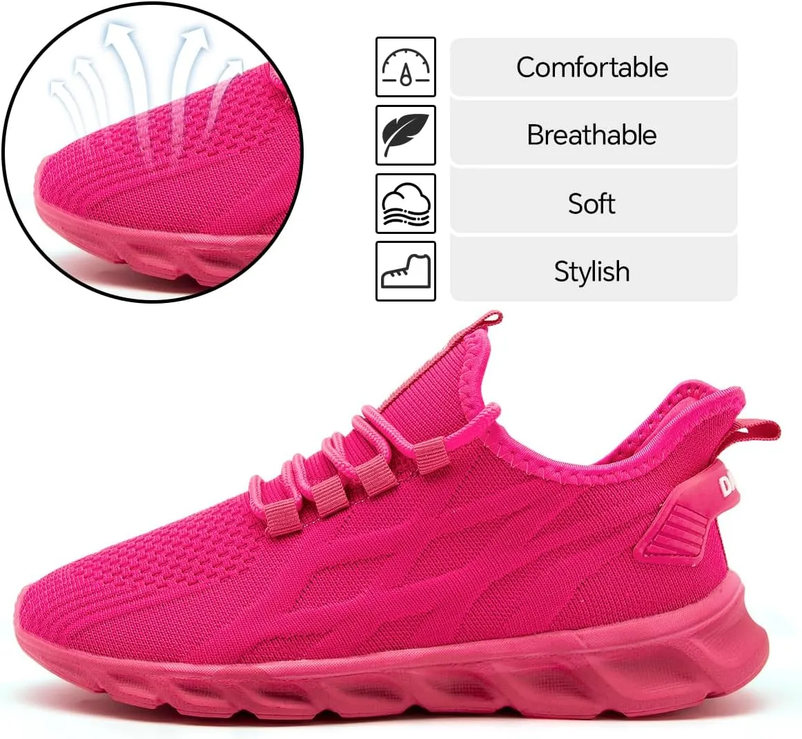Women's Walking Shoes Slip On Tennis Sneakers Gym Workout Lightweight Non Slip Mesh Breathable Running Shoes for Women