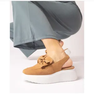 Wonders Wedge Sandal Sand Suede A-3603