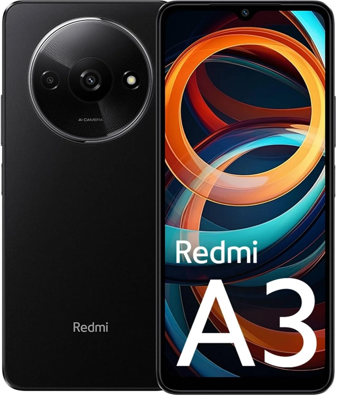 Xiaomi Redmi A3 4G Lte (Tmobile Tello & Global) 64GB   3GB Global ROM Unlocked 6.71 8MP Dual Camera (Midnight Black)