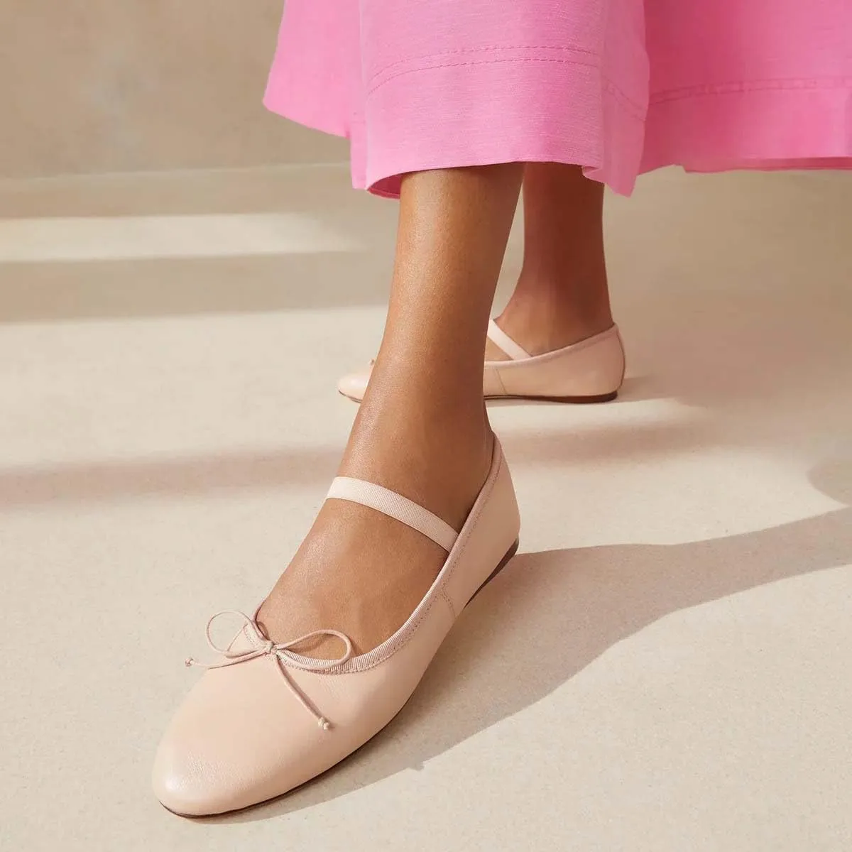 XYD Women Girls Ballet Flats Slip On Closed Almond Toe Elastic Single Strap Bowknot Cute Dress Date Shoes