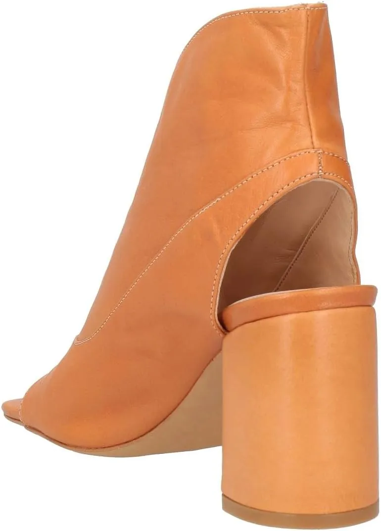 YDN Women's Open Square Toe Ankle Booties Chunky Block High Heels Pull On Backless Sandal Boots Dress Party Stylish Shoes Size 4-16 US