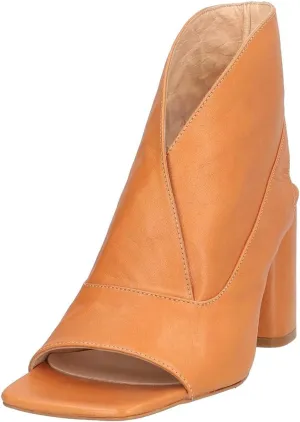 YDN Women's Open Square Toe Ankle Booties Chunky Block High Heels Pull On Backless Sandal Boots Dress Party Stylish Shoes Size 4-16 US
