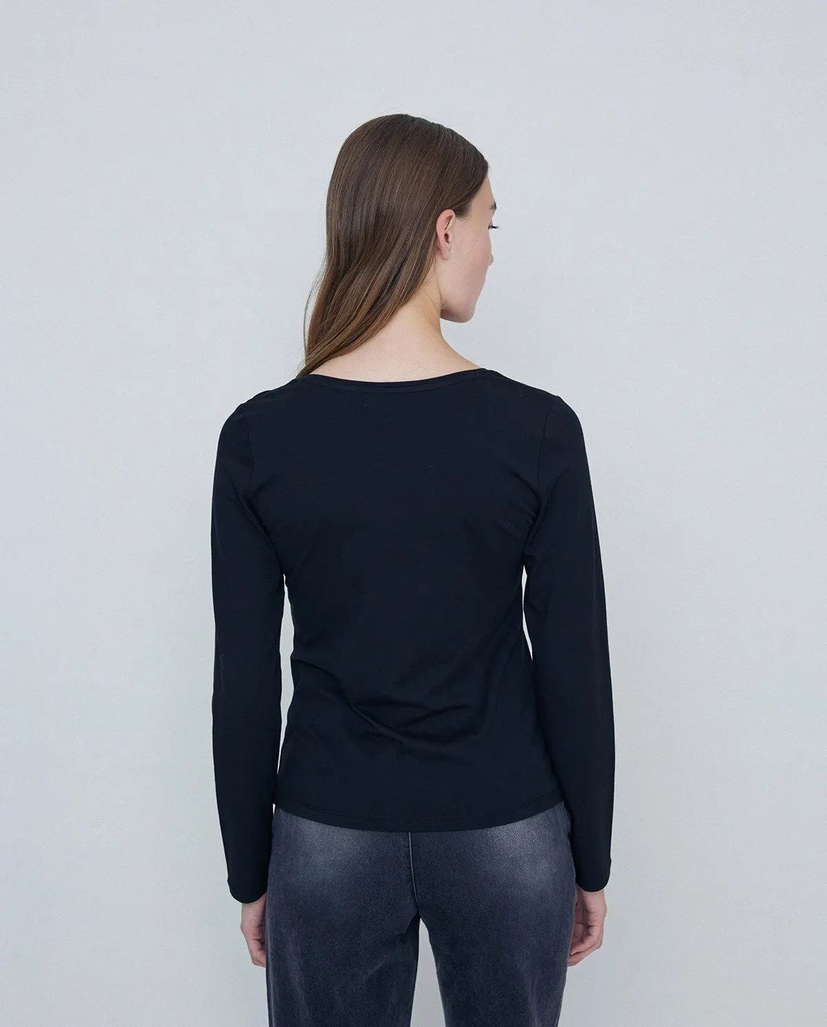 Yerse Thin Flat-Knit Top