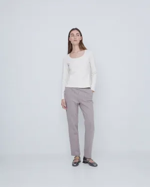 Yerse Thin Flat-Knit Top