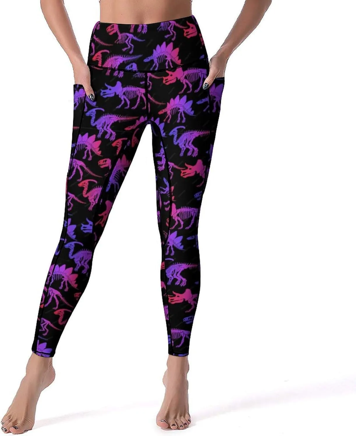 Yoga Pants for Women with Pockets High Waisted Tummy Control Running Sports Workout Yoga Leggings