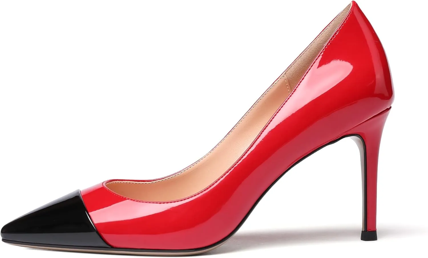 Zamikoo Women's Pointed Toe Classic Pumps Slip On Stiletto Heel Dress Shoes 85mm