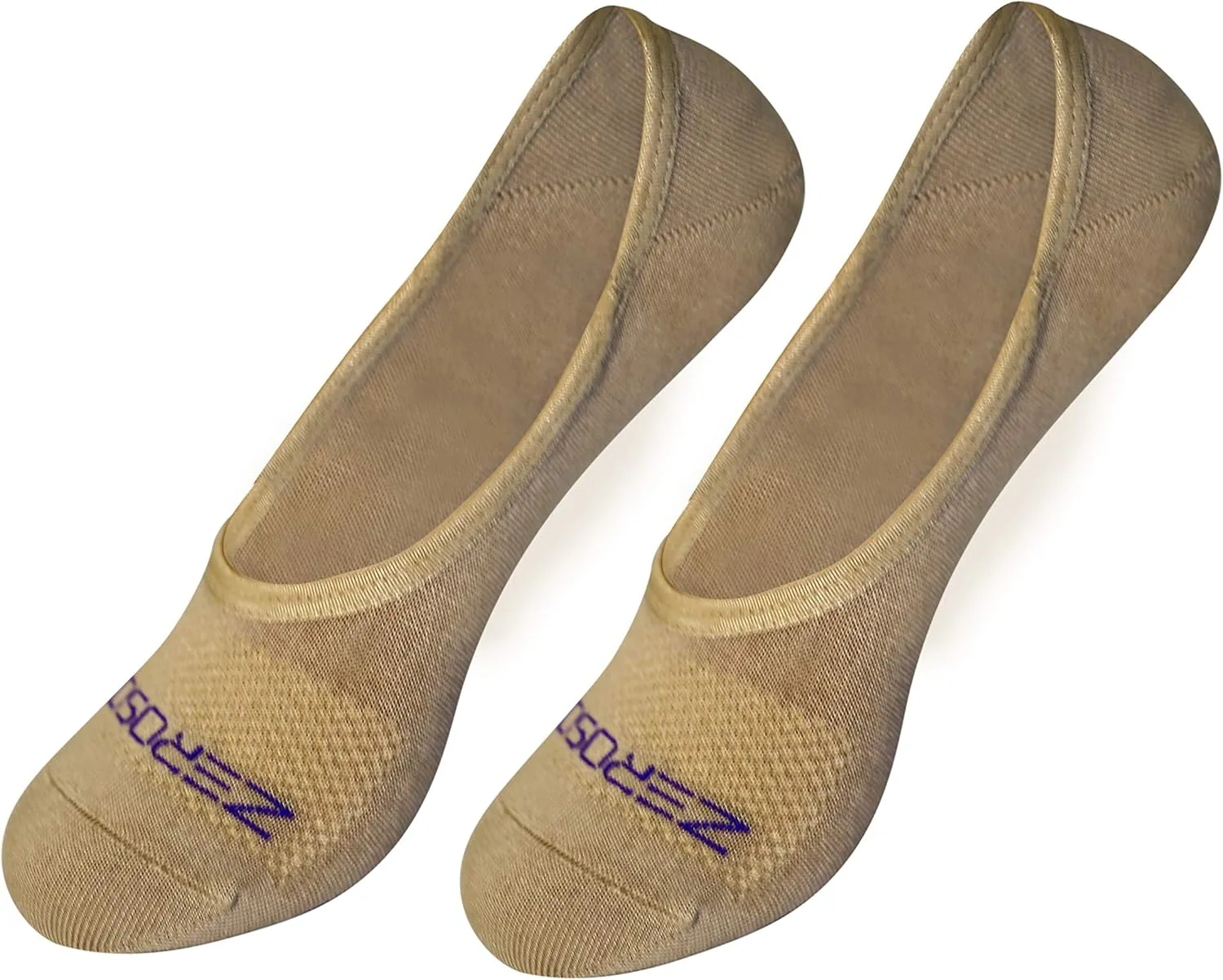 ZeroSock Bamboo Viscose Super Low Invisible Socks With Mesh Ventilation with Anti-Slip Gel Heel Grip (4 Pairs Per Box)