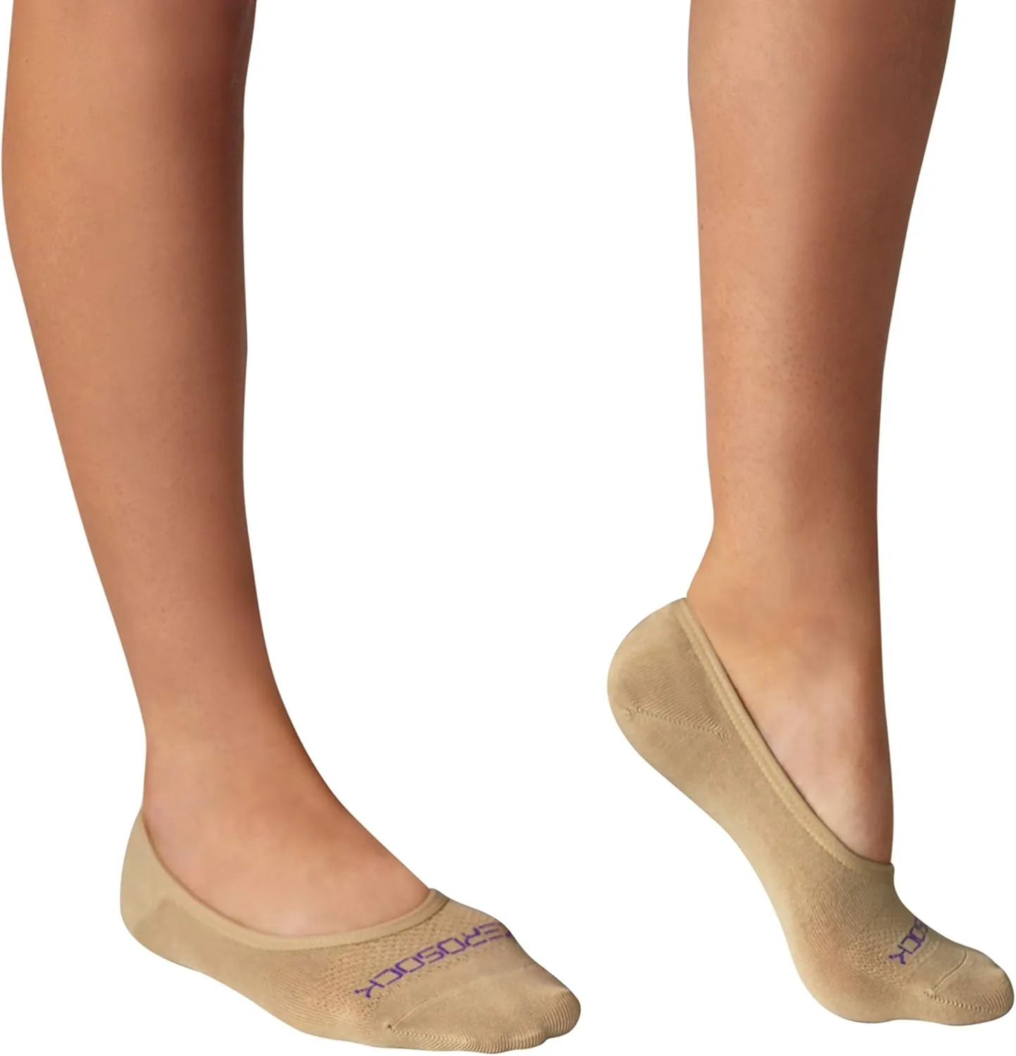 ZeroSock Bamboo Viscose Super Low Invisible Socks With Mesh Ventilation with Anti-Slip Gel Heel Grip (4 Pairs Per Box)