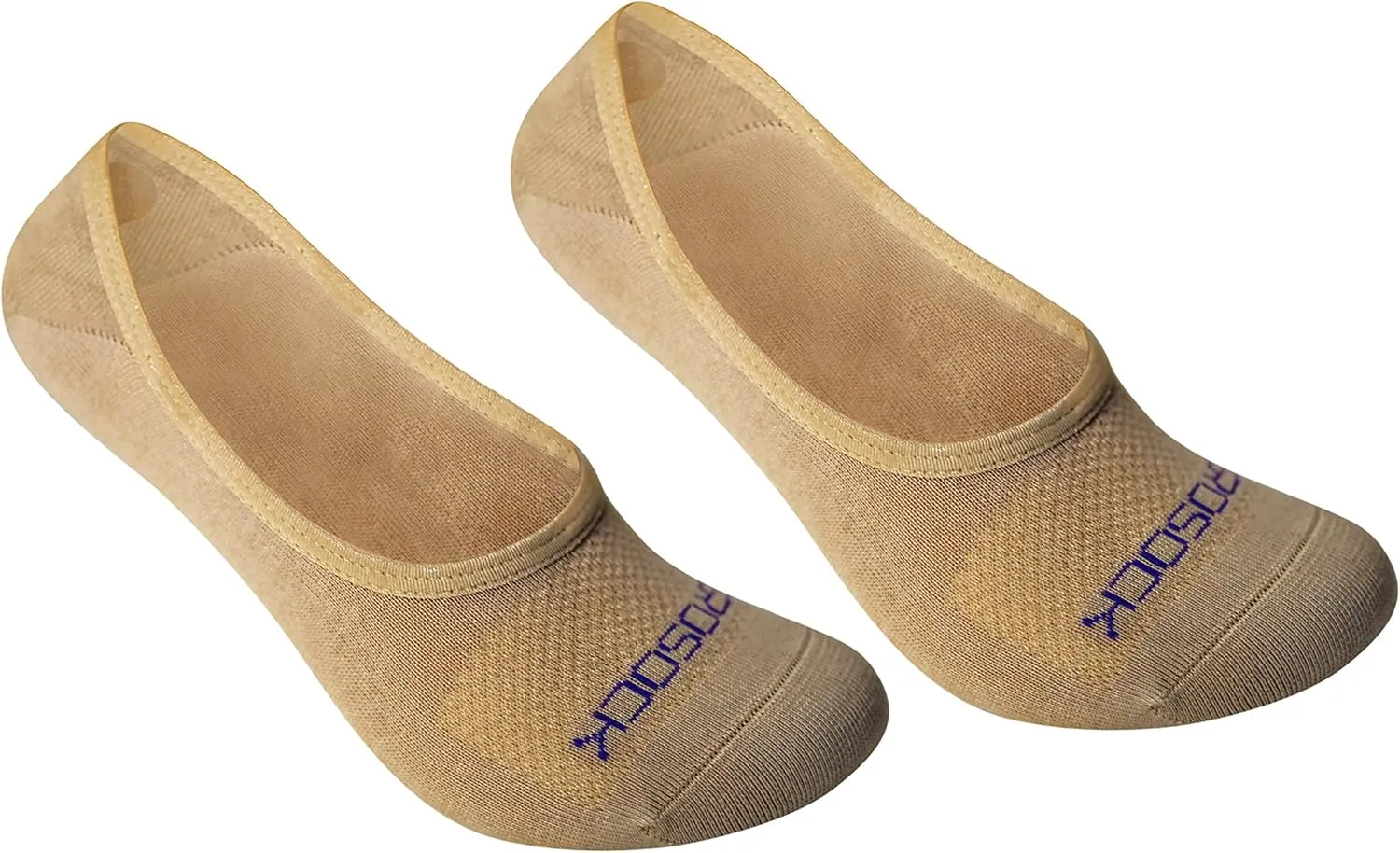 ZeroSock Bamboo Viscose Super Low Invisible Socks With Mesh Ventilation with Anti-Slip Gel Heel Grip (4 Pairs Per Box)