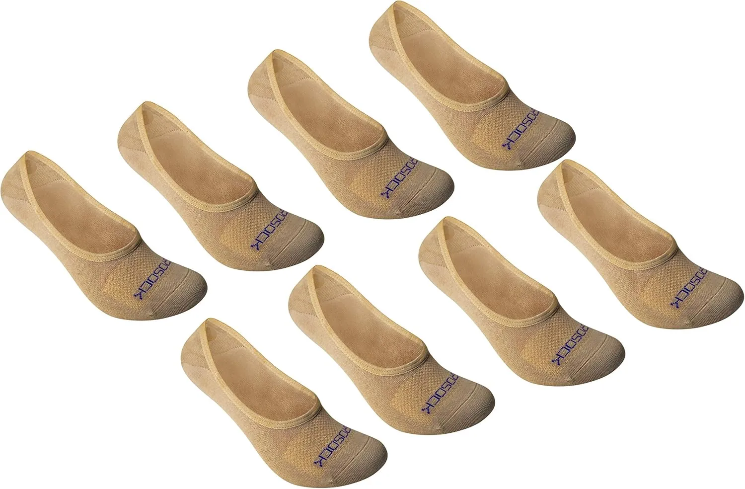 ZeroSock Bamboo Viscose Super Low Invisible Socks With Mesh Ventilation with Anti-Slip Gel Heel Grip (4 Pairs Per Box)