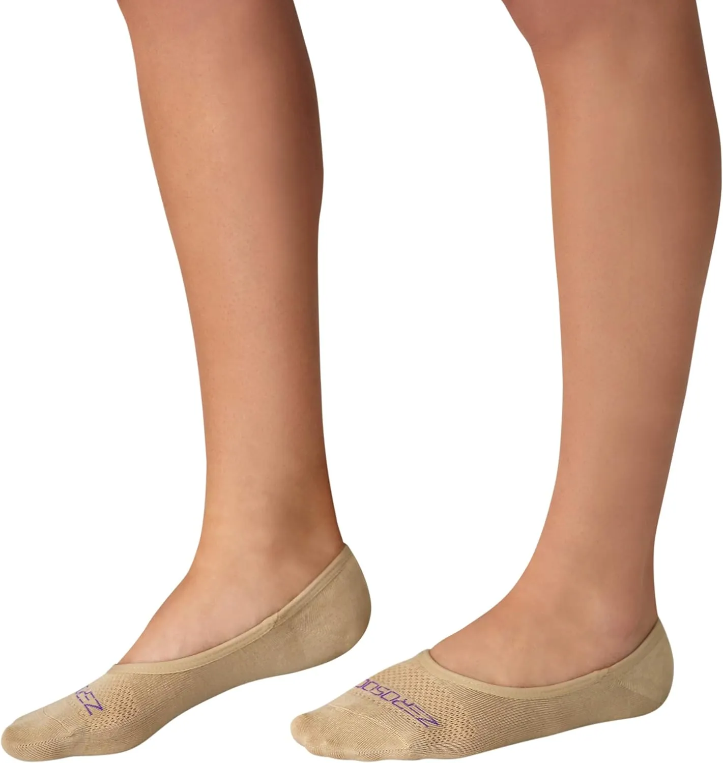 ZeroSock Bamboo Viscose Super Low Invisible Socks With Mesh Ventilation with Anti-Slip Gel Heel Grip (4 Pairs Per Box)