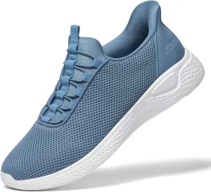 ZURIN Mens Slip On Walking Sneakers with Arch Support,Lightweight Breathable Non Slip Tennis Running Shoes for Athletic Workout Gym Work